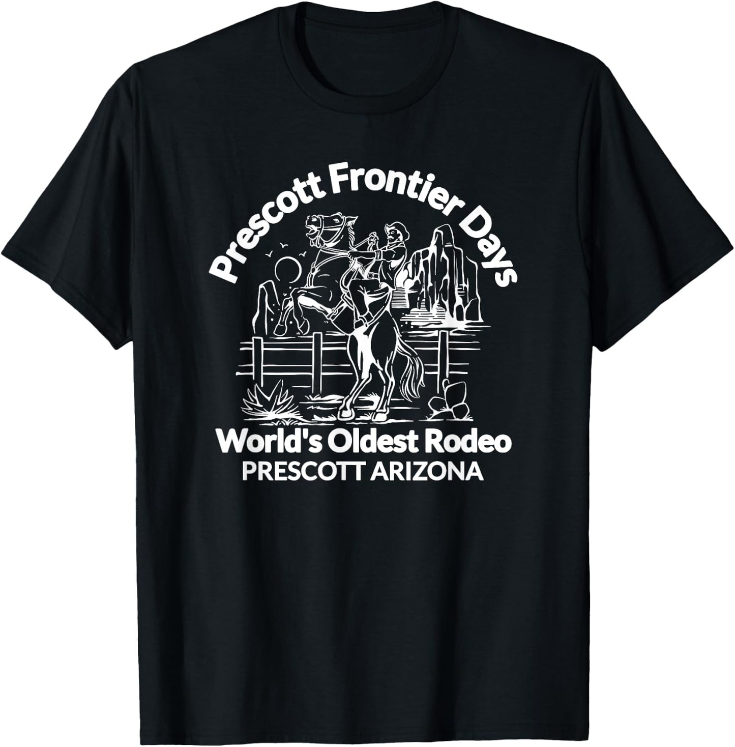 Prescott Arizona Frontier Days World's Oldest Rodeo AZ T-Shirt - T-Shirt | Black