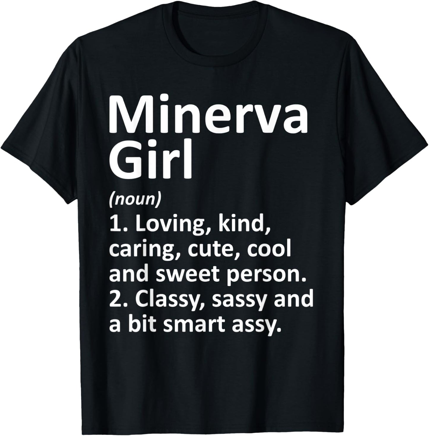 MINERVA GIRL OH OHIO Funny City Home Roots Gift T-Shirt - T-Shirt | Black