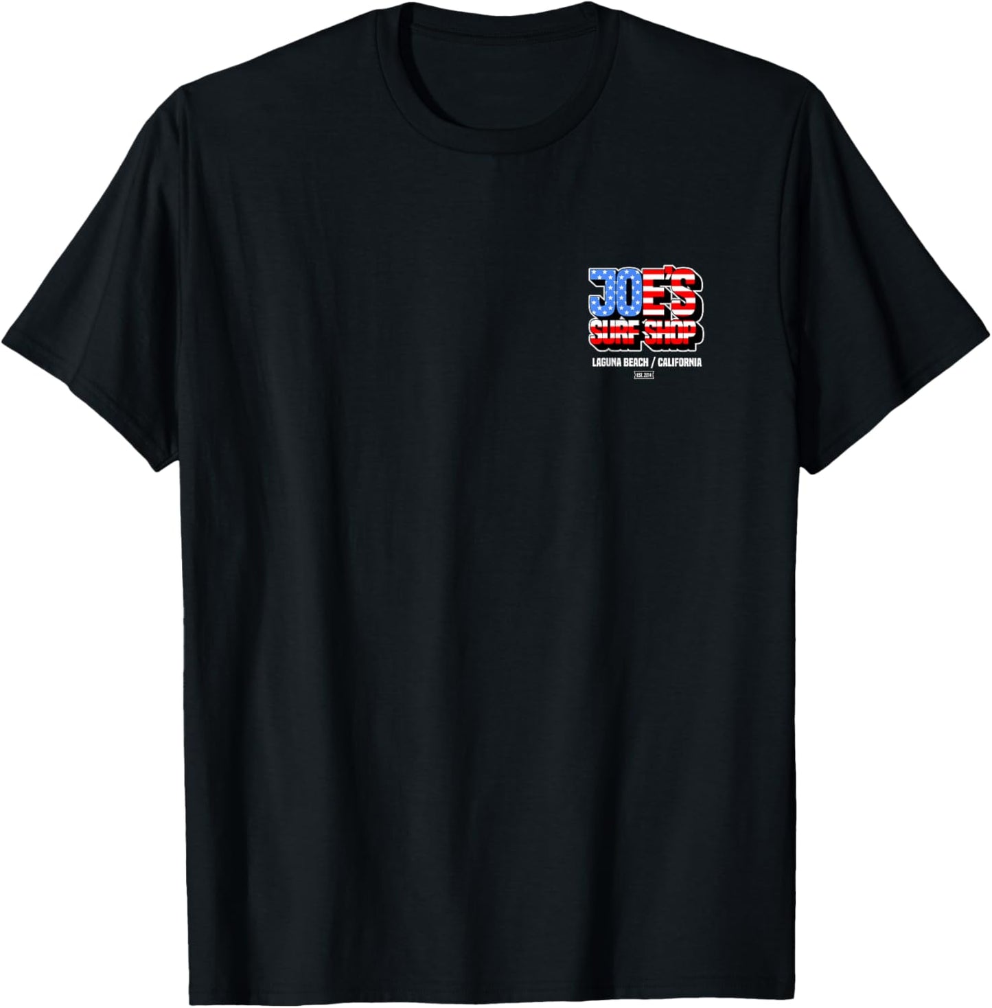 Joe's Surf Patriotic USA Flag Logo Graphic T-Shirt - T-Shirt | Black