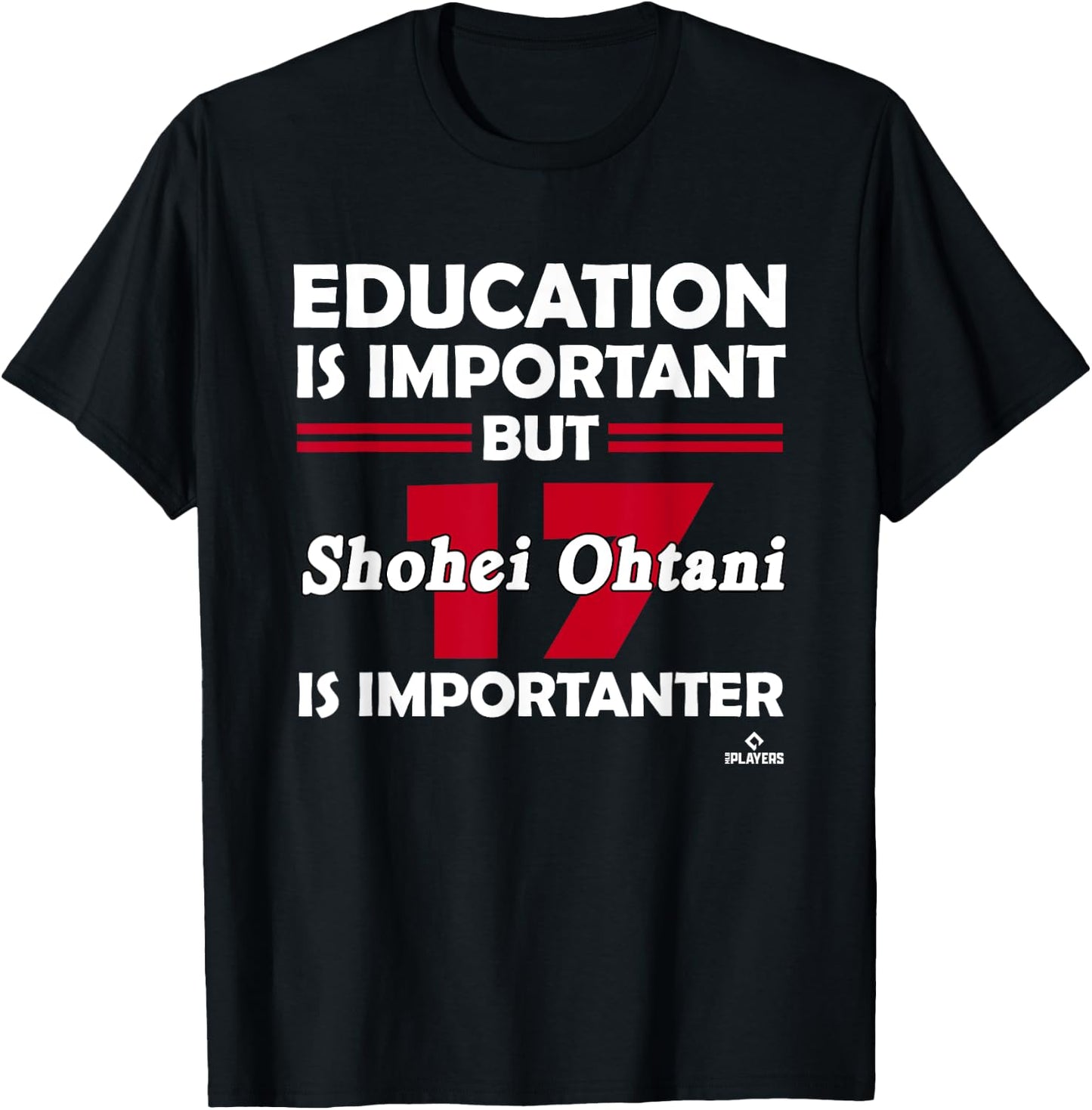 Shohei Ohtani Education is Important T-Shirt - T-Shirt | Black