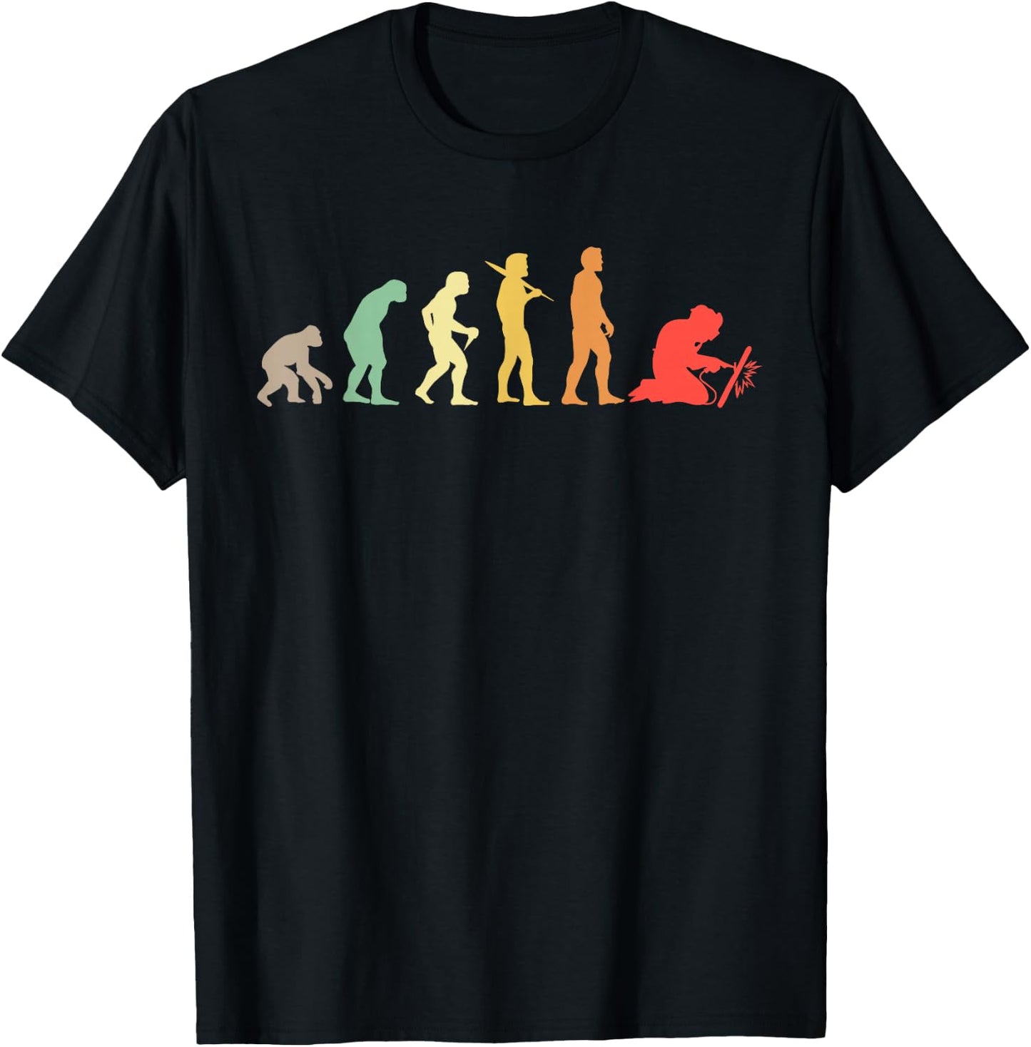 Welder Evolution Craftsman Welding Profession Welders Gift T-Shirt - T-Shirt | Black