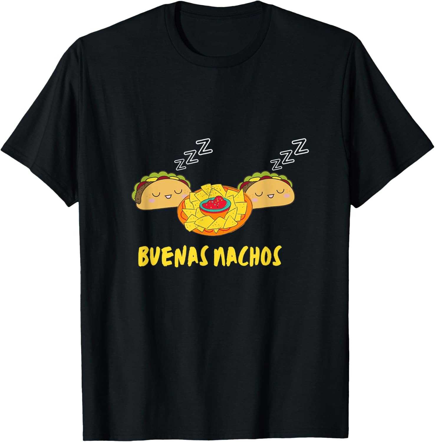 Buenas Nachos Funny Buenas Noches Taco Design Men Women Kids T-Shirt - T-Shirt | Black