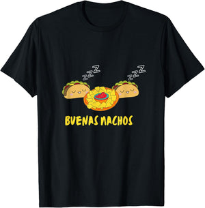 Buenas Nachos Funny Buenas Noches Taco Design Men Women Kids T-Shirt - T-Shirt | Black