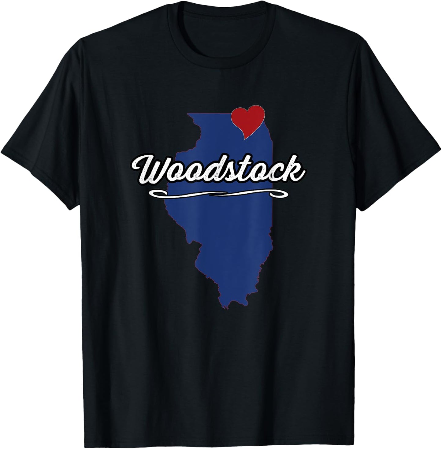 City of Woodstock Illinois | IL Town - Novelty Merch Gift T-Shirt - T-Shirt | Black