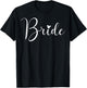 Disney Mickey and Friends Bride Simple Text T-Shirt - T-Shirt | Black