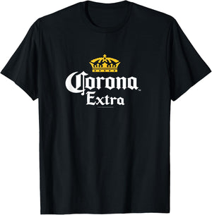 Officially Licensed Corona Extra Crown Logo T-Shirt - T-Shirt | Black