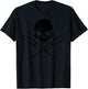 Cool Skull And Crutches | Funny Fractured Bone Support Gift T-Shirt - T-Shirt | Black