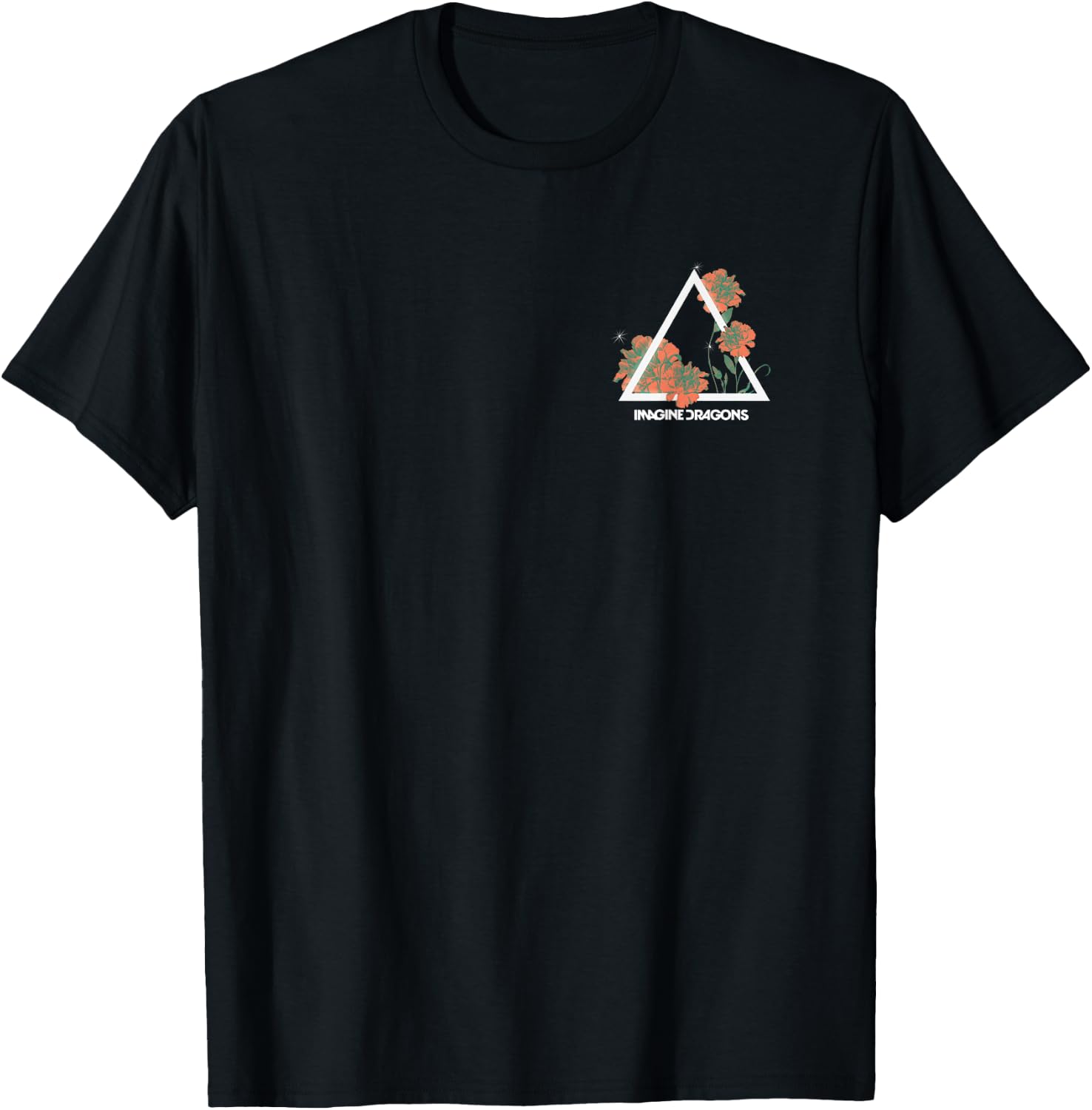 Imagine Dragons Floral Prism T-Shirt - T-Shirt | Black