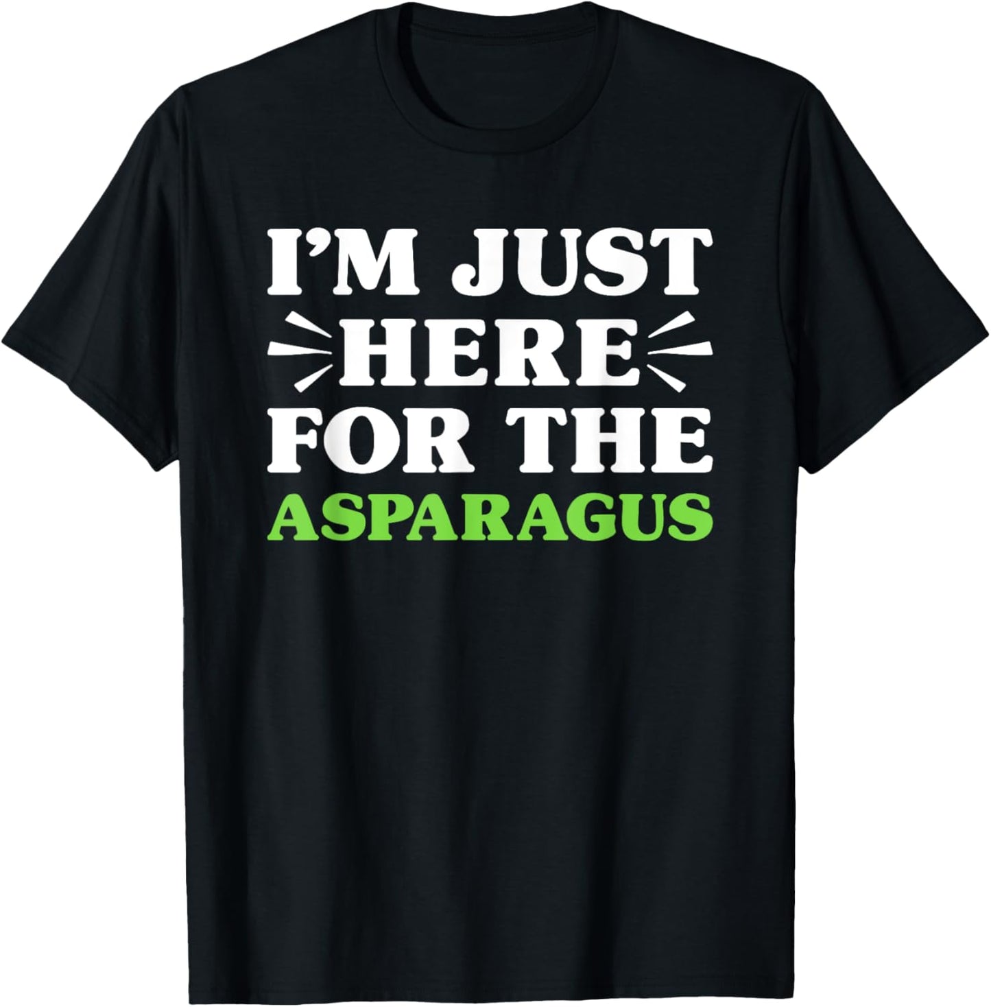 Asparagus I Love Asparagus Funny Food Lover T-Shirt - T-Shirt | Black