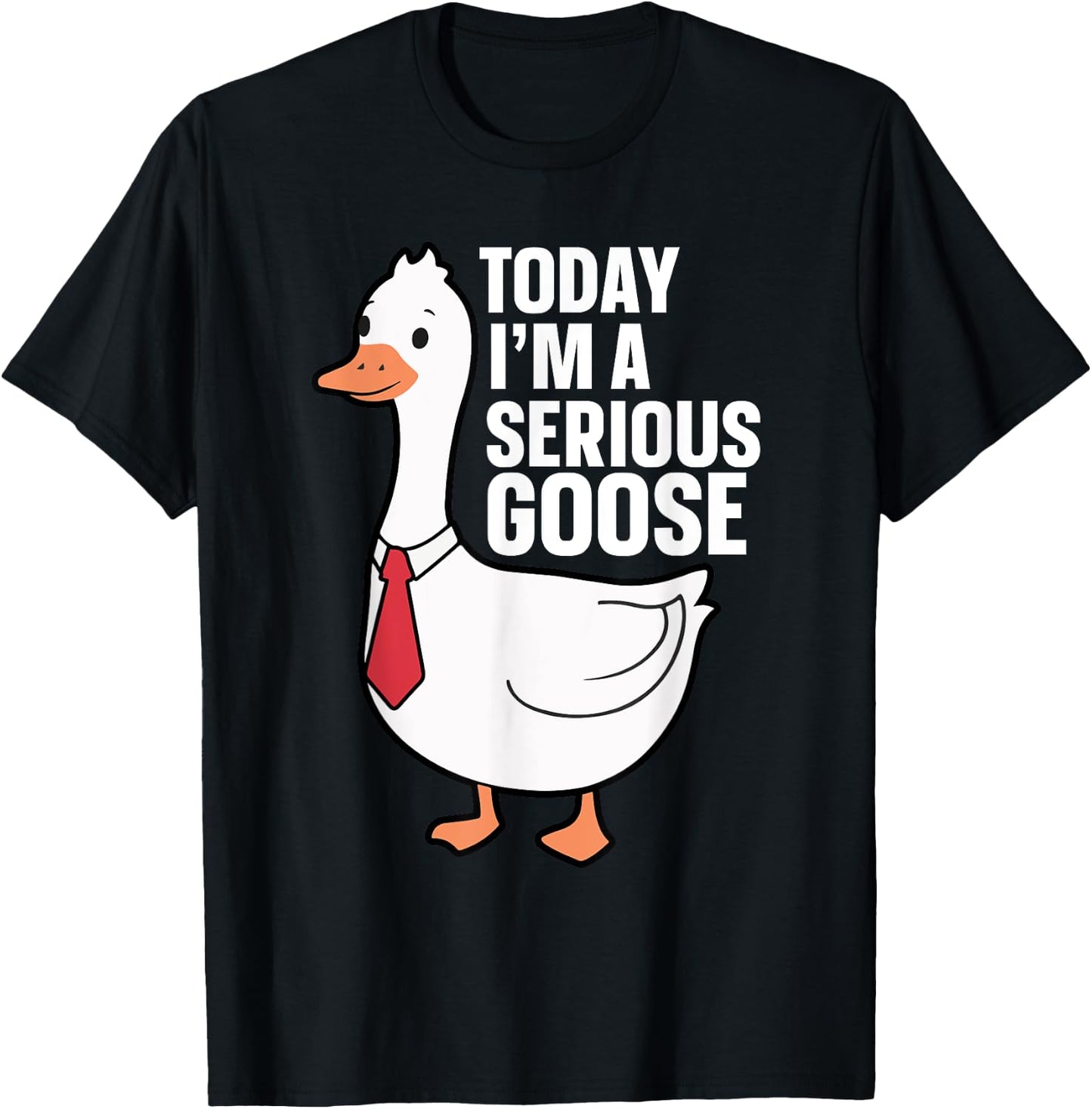 Today I'm A Serious Goose T-Shirt - T-Shirt | Black