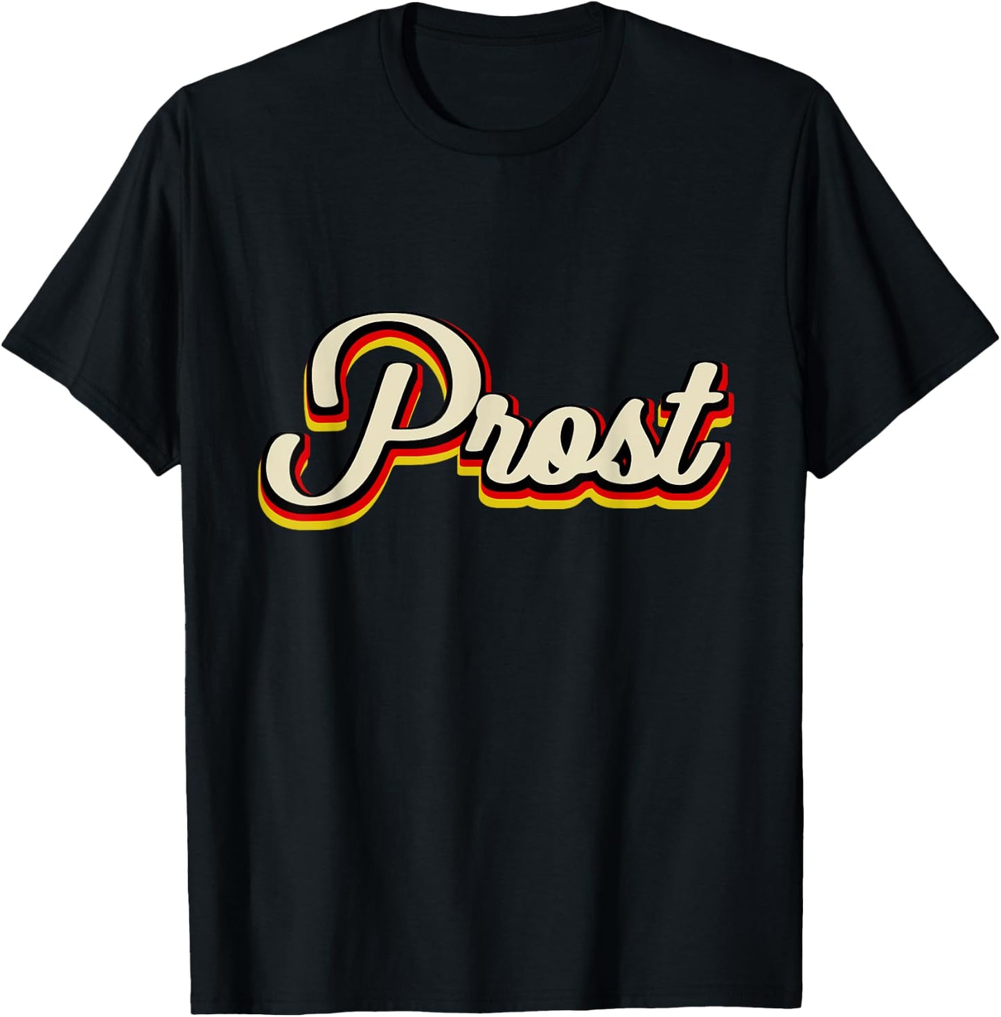 Oktoberfest Retro Prost Funny German Bottom Up Beer Drink T-Shirt - T-Shirt | Black