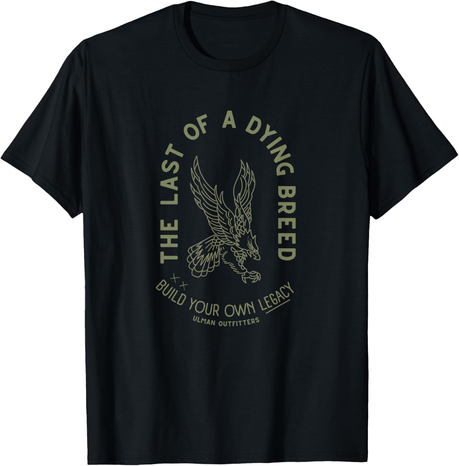 Legacy American Sage and Army Green Eagle T-Shirt - T-Shirt | Black