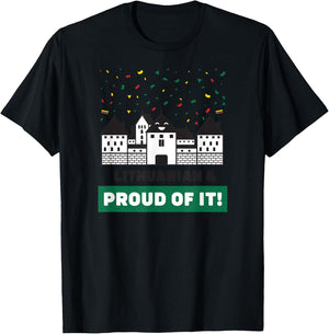 Lithuanian and Proud of It - Cute Lithuania Souvenir T-Shirt - T-Shirt | Black