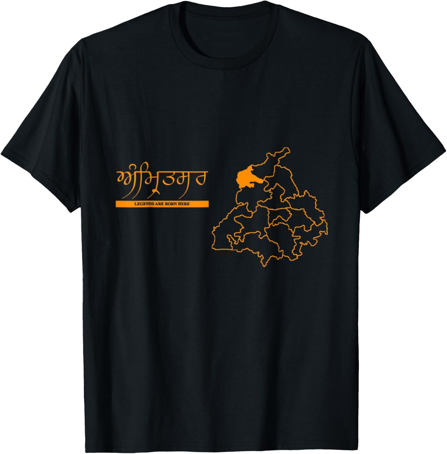 Amritsar-Legend are Born T-Shirt - T-Shirt | Black