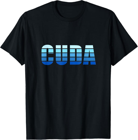 Cuda, Vintage Car, Classic Cars, Multicolor Stripes, Hemi T-Shirt - T-Shirt | Black