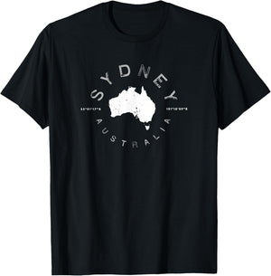 Sydney Australia Vintage Retro T-Shirt - T-Shirt | Black