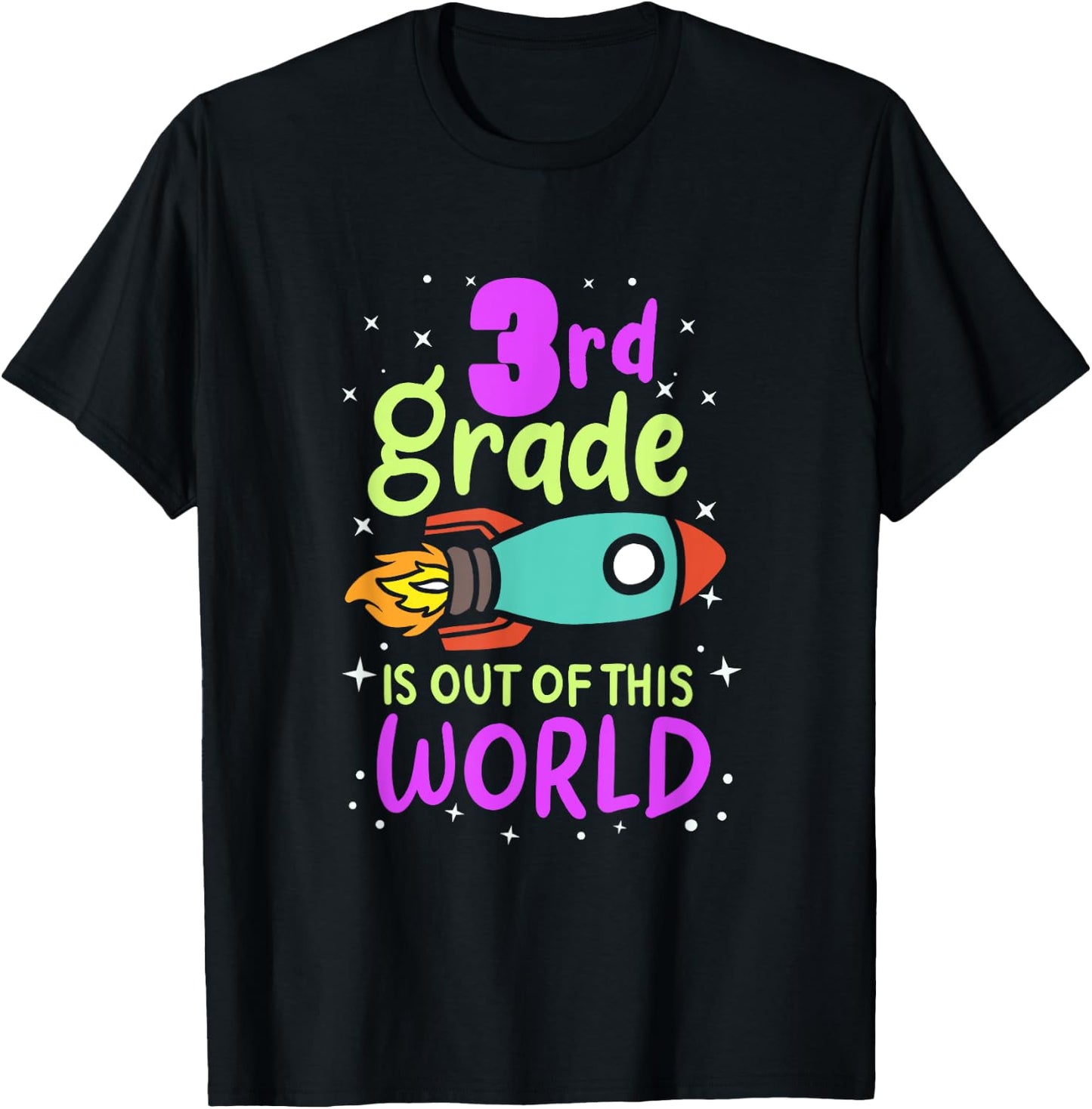 3rd Grade Is Out Of This World 3rd Grader Rocket Costume T-Shirt - T-Shirt | Black