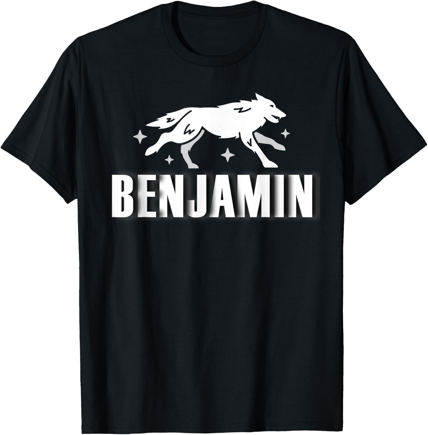 Black Hebrew Israelite Clothing Tribe of Benjamin Wolf Jacob T-Shirt - T-Shirt | Black