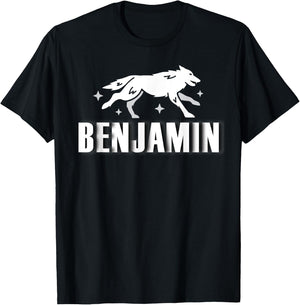 Black Hebrew Israelite Clothing Tribe of Benjamin Wolf Jacob T-Shirt - T-Shirt | Black