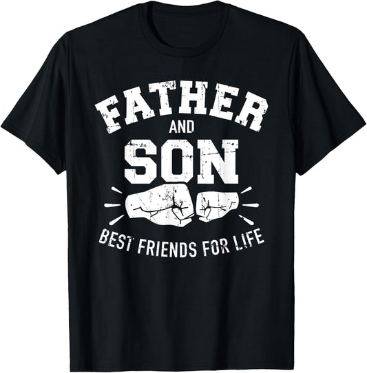 Father and son best friends for life T-Shirt - T-Shirt | Black