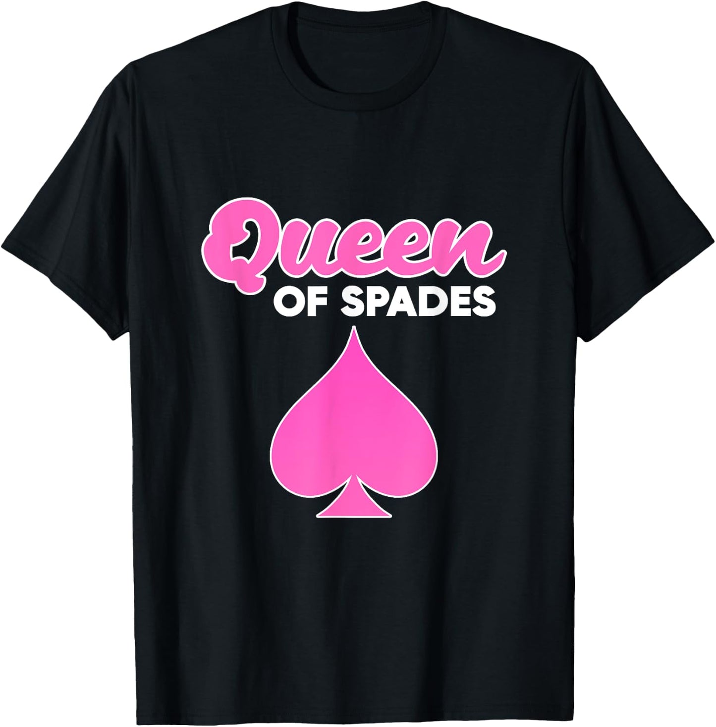 Spades Card Game Queen Spades T-Shirt - T-Shirt | Black