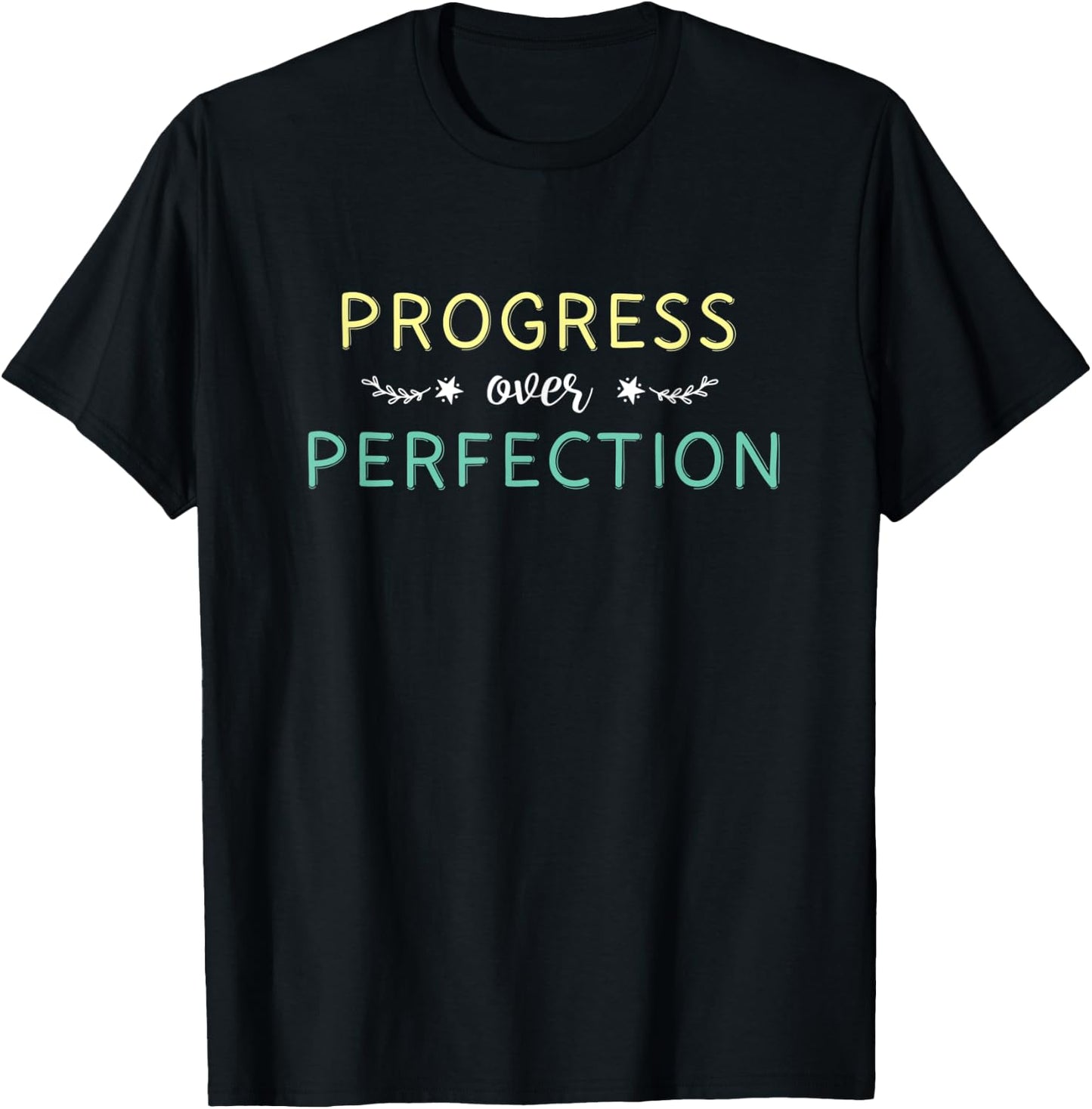 Speech Pathologist Progress Over Perfection Language Therapy T-Shirt - T-Shirt | Black