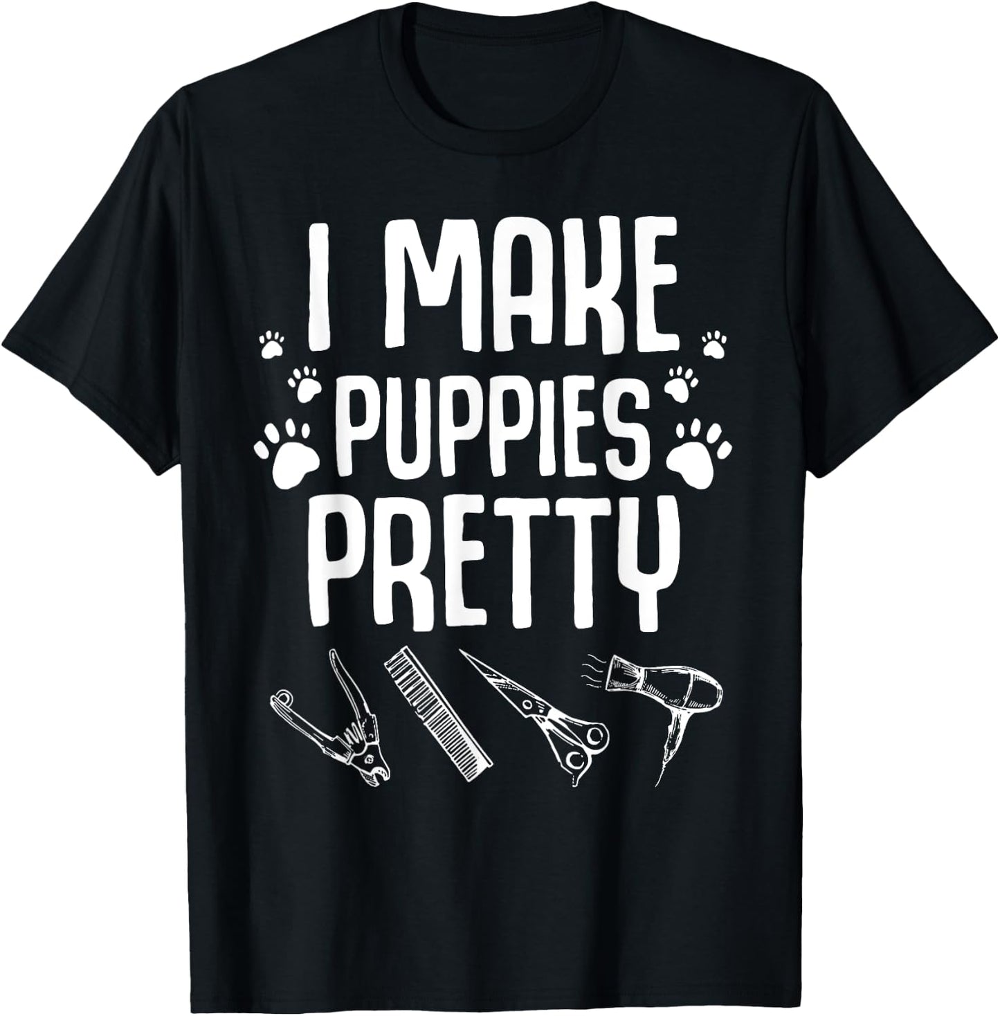 Funny Grooming Dog Groomer Gift Men Puppy Groom T-Shirt - T-Shirt | Black
