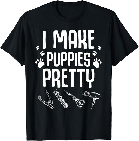Funny Grooming Dog Groomer Gift Men Puppy Groom T-Shirt - T-Shirt | Black