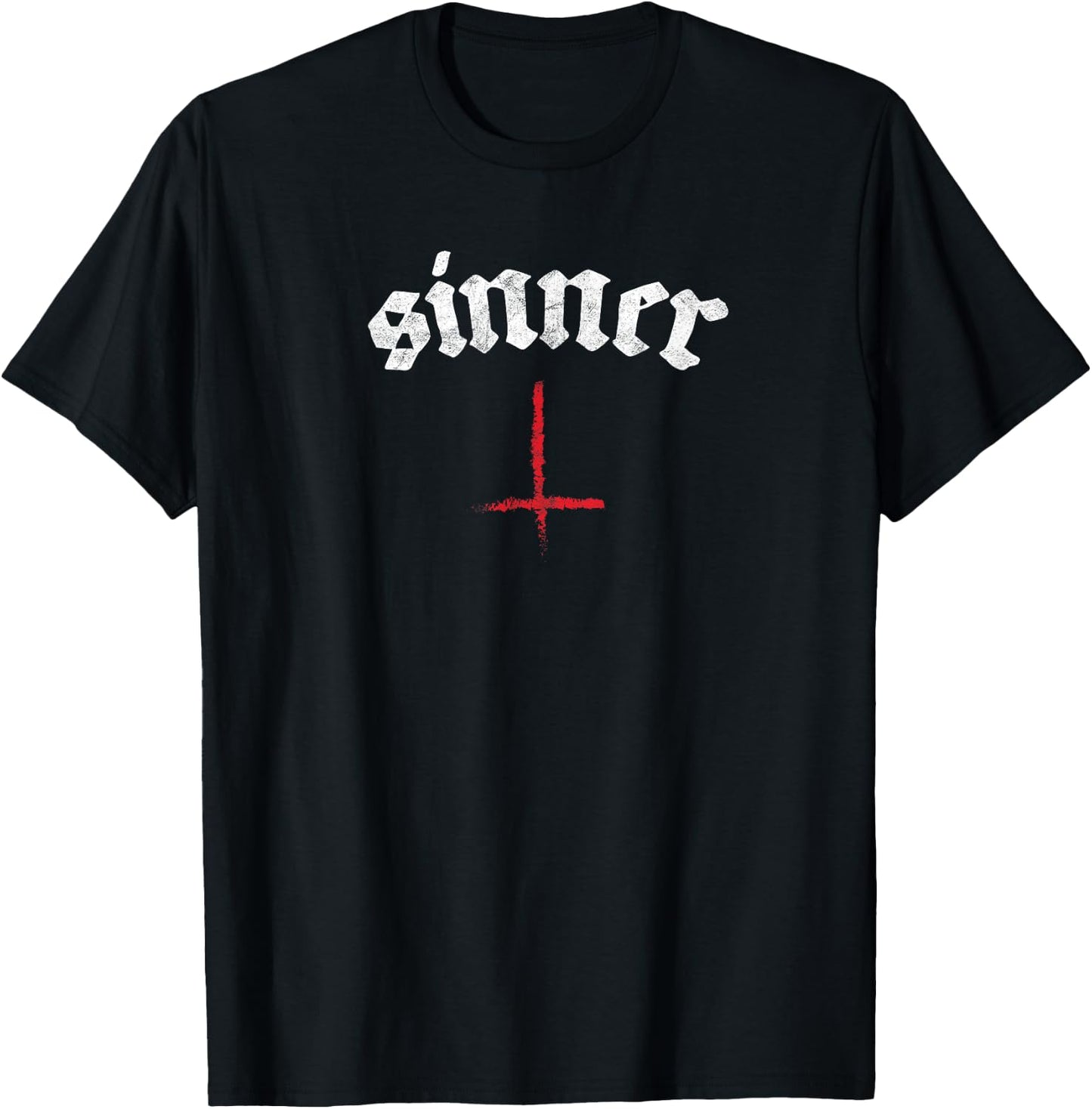 Occult Sinner Antichrist Gothic Grunge Satan Devil Black 666 T-Shirt - T-Shirt | Black