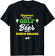 Happiness Golf Beer And My French Bulldog Humor T-Shirt - T-Shirt | Black