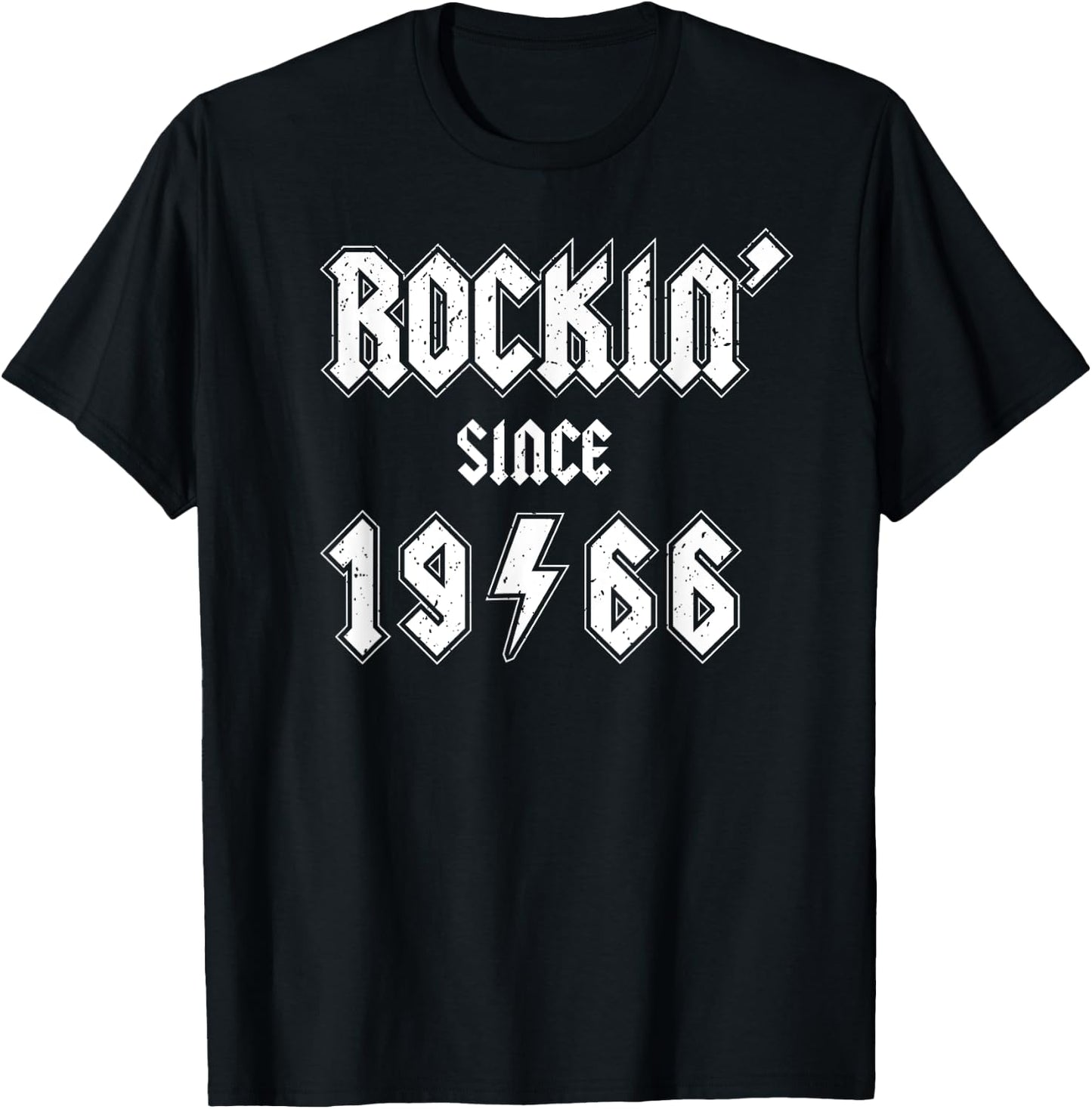 Rockin' Since 1966, Gen X Boomer Rocker Celebrate Birth Year T-Shirt - T-Shirt | Black