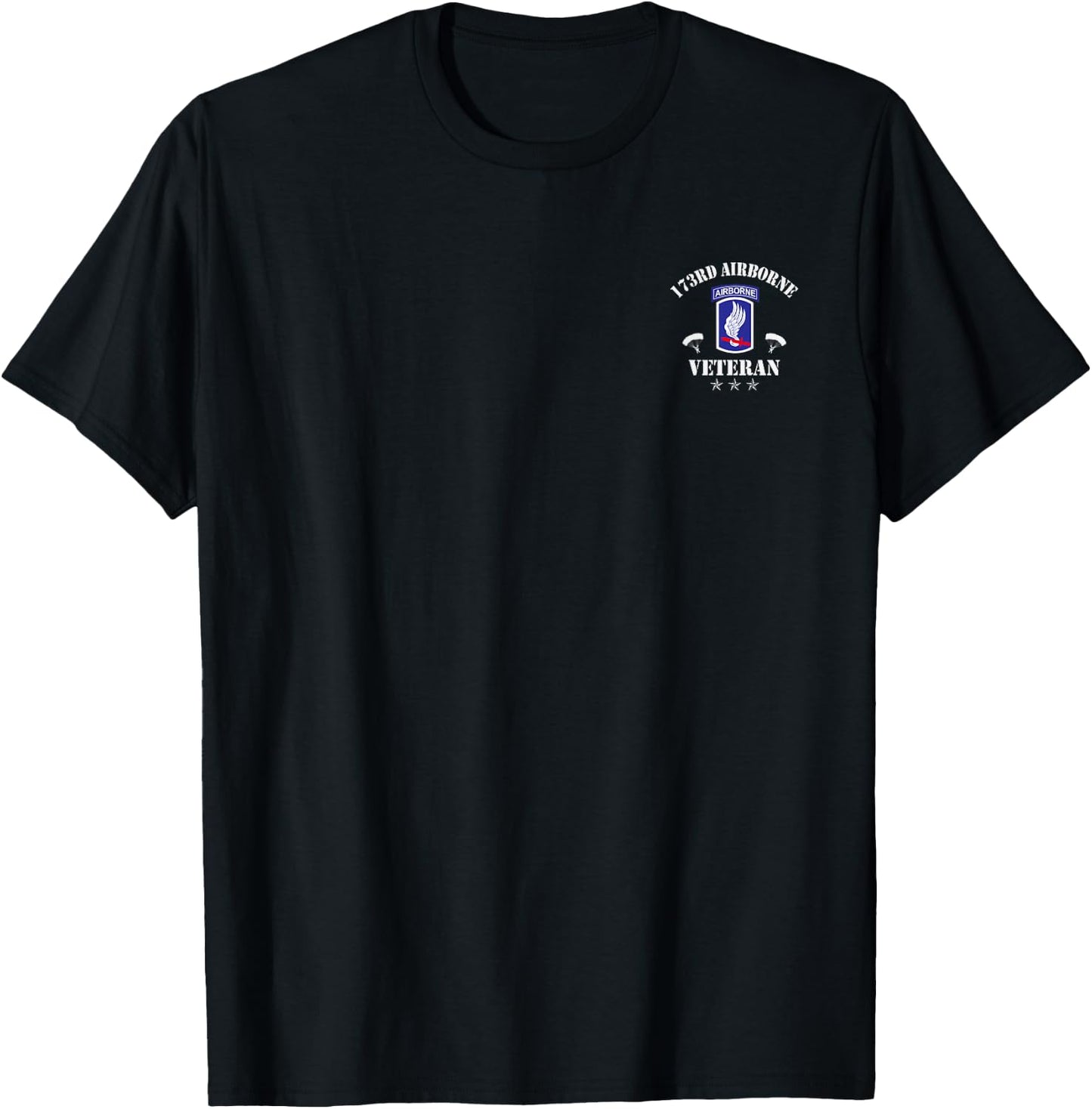 173rd Airborne Brigade Flag Veteran Airborne Paratrooper T-Shirt - T-Shirt | Black