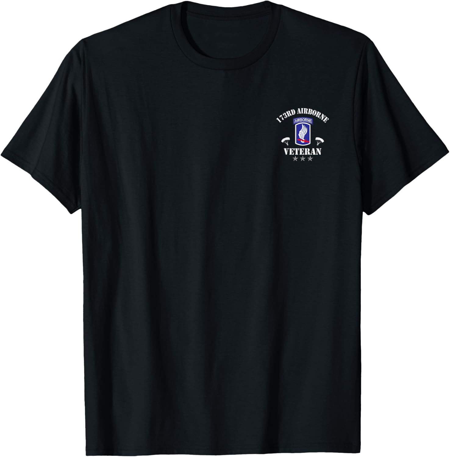 173rd Airborne Brigade Flag Veteran Airborne Paratrooper T-Shirt - T-Shirt | Black