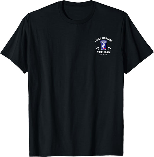 173rd Airborne Brigade Flag Veteran Airborne Paratrooper T-Shirt - T-Shirt | Black