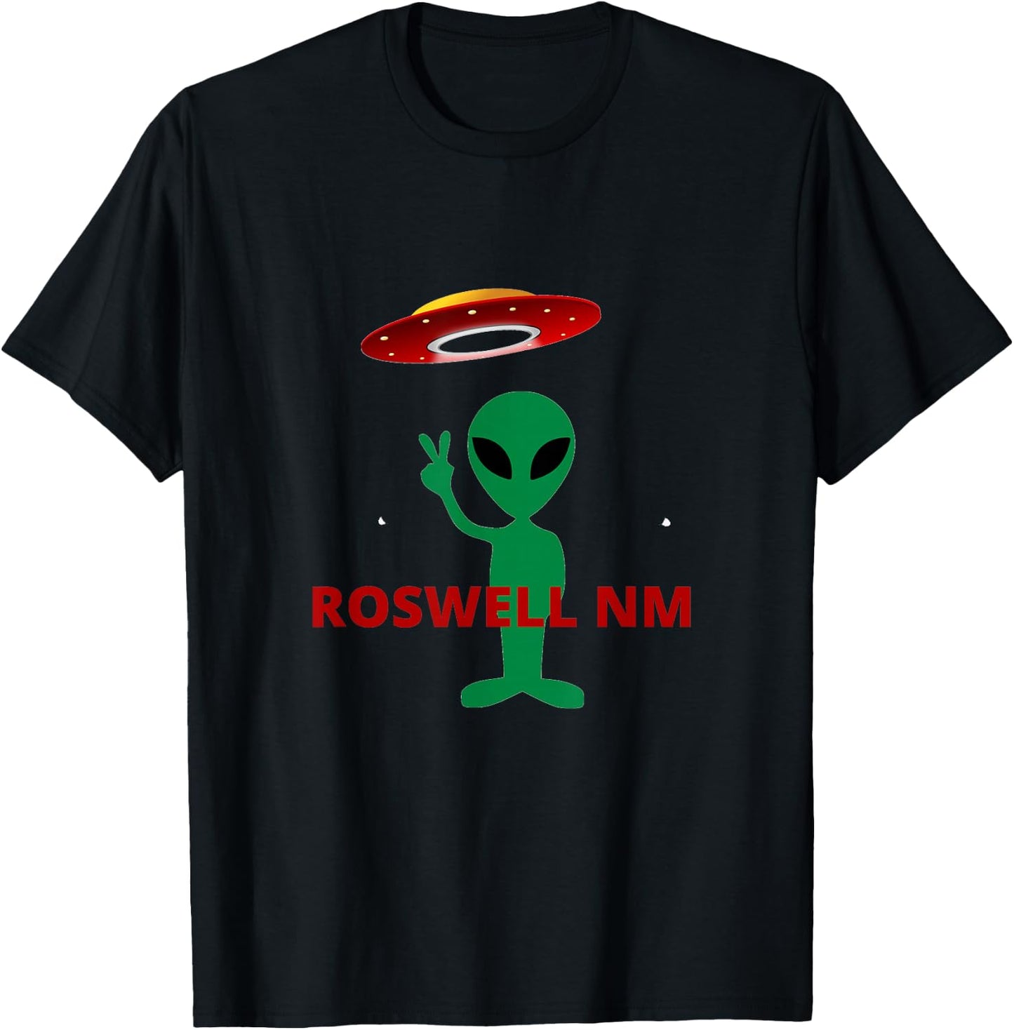 Roswell NM Alien UFO Abduction ETs Flying Saucer Men T-Shirt - T-Shirt | Black