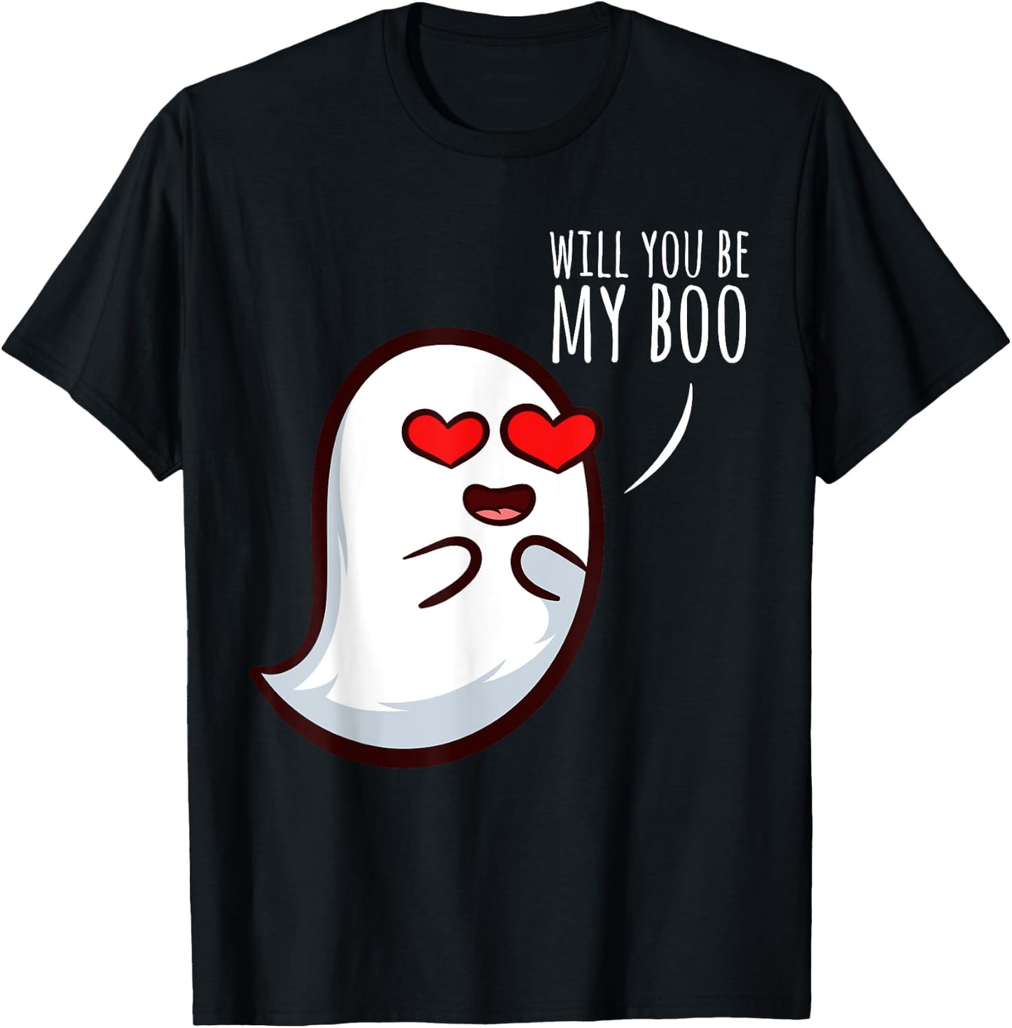 Will you be my boo Halloween Costume 2020 Ghost Witches T-Shirt - T-Shirt | Black