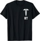 Respiratory Therapist RT Caduceus Medical Symbol Gift T-Shirt - T-Shirt | Black