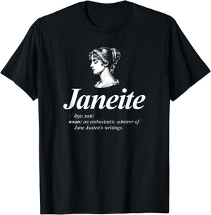 Janeite Definition for Jane Austen Fans T-Shirt - T-Shirt | Black