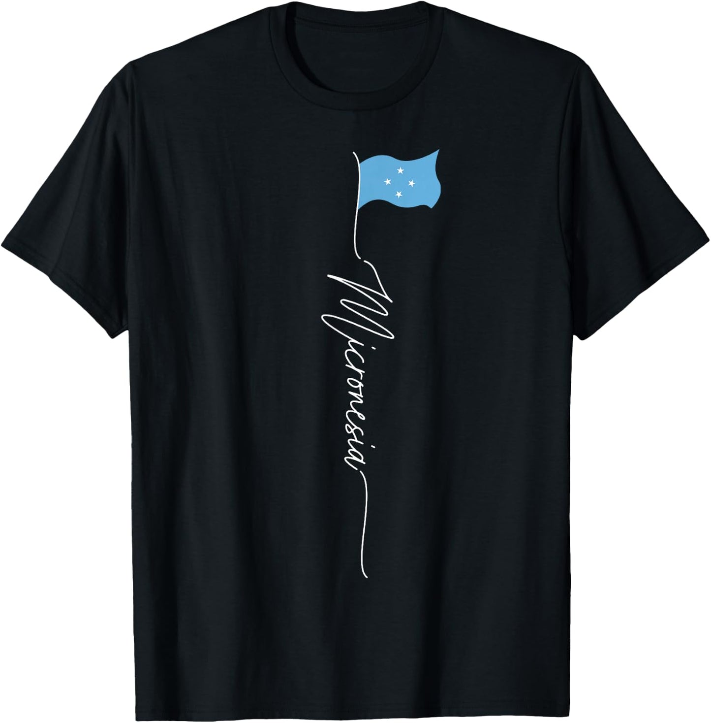 Micronesia Flag Gifts for Micronesian Patriots Micronesian Flag , -Adults, Black, Small, Short Sleeve T-Shirt - T-Shirt | Black