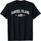 Sanibel Island Florida July 4th US Flag Retro Throwback T-Shirt - T-Shirt | Black