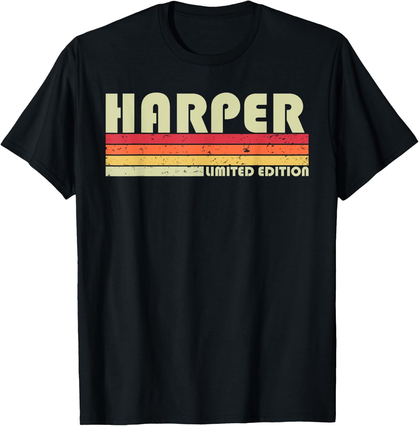 HARPER Surname Funny Retro Vintage 80s 90s Birthday Reunion T-Shirt - T-Shirt | Black
