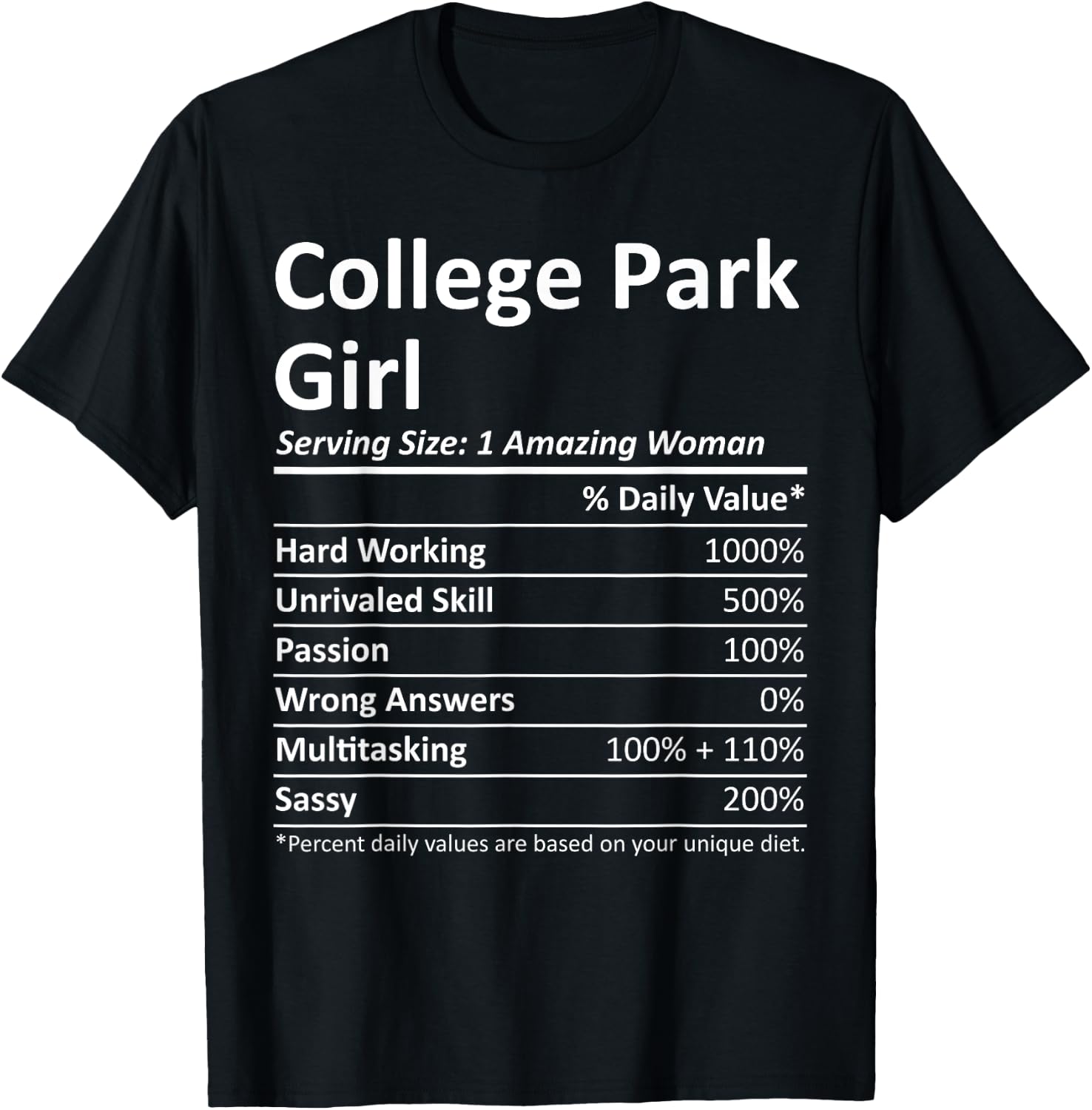 COLLEGE PARK GIRL GA GEORGIA Funny City Home Roots USA Gift T-Shirt - T-Shirt | Black