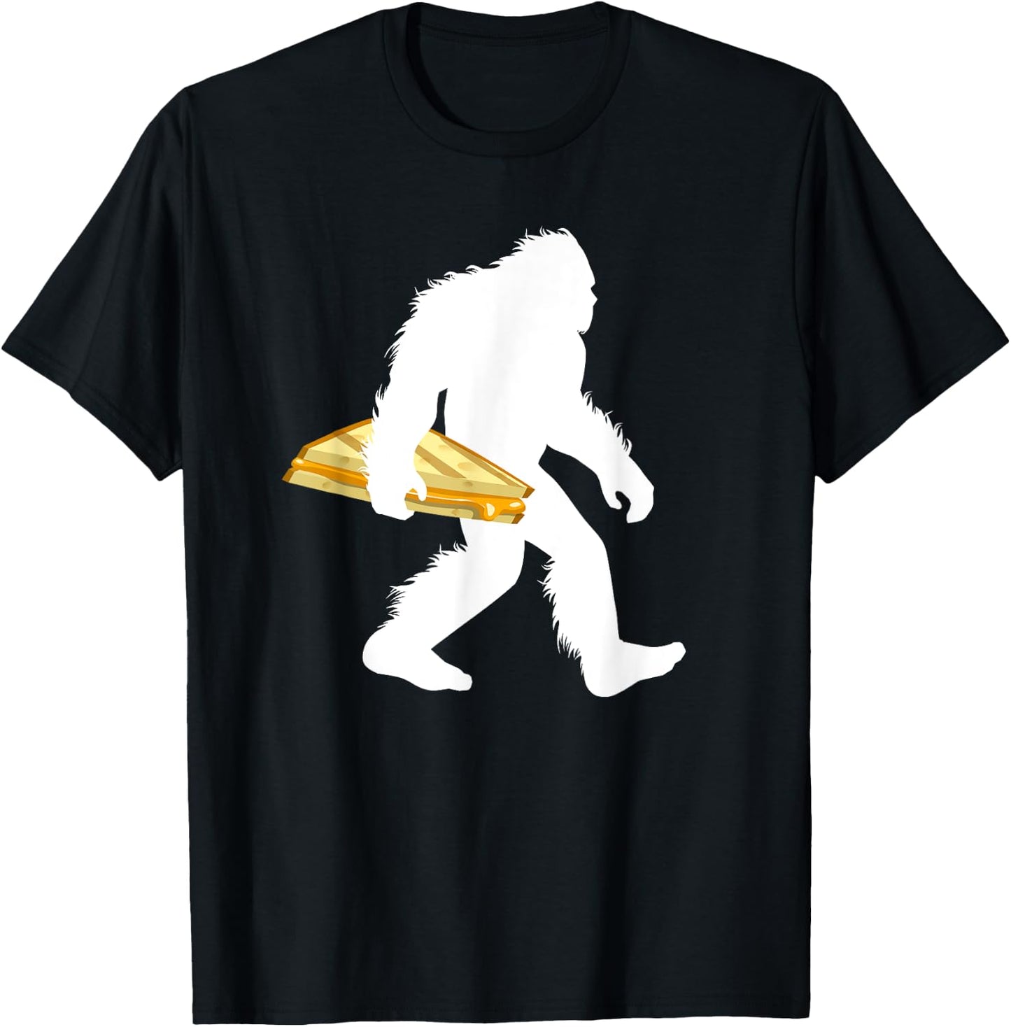 Bigfoot With Grilled Cheese Sasquatch Sandwich T-Shirt - T-Shirt | Black