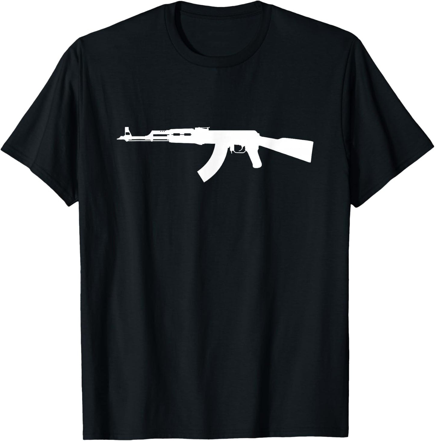 AK47 Kalashnikov Black -Adults T-Shirt - T-Shirt | Black