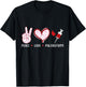 Peace Love Phlebotomy Vein Phlebotomist gifts women T-Shirt - T-Shirt | Black