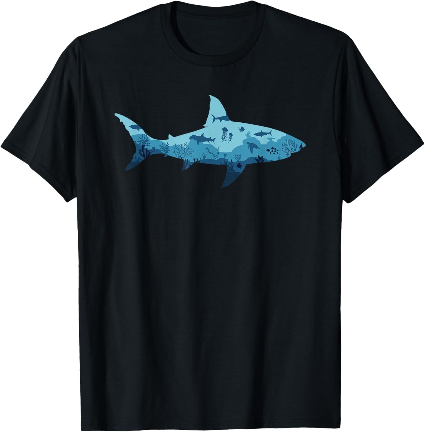 Shark Lover Ocean Animal Marine Biology T-Shirt - T-Shirt | Black