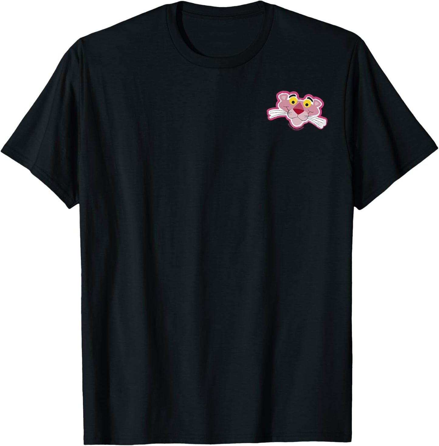 The Pink Panther Left Chest Patch T-Shirt - T-Shirt | Black