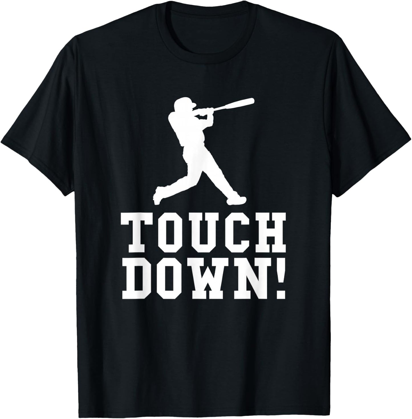 Funny Touchdown Baseball Football Sports Gift T-Shirt - T-Shirt | Black