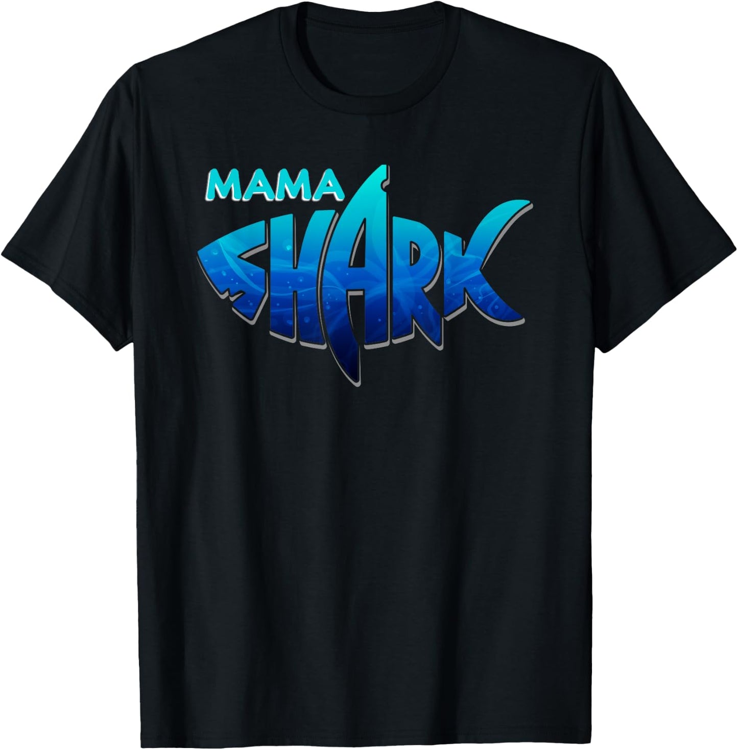 Mama Shark Shirt Family Matching Mother's Day Gift T-Shirt - T-Shirt | Black