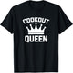 Cookout Queen funny saying cute BBQ grilling food T-Shirt - T-Shirt | Black